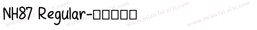 NH87 Regular字体转换